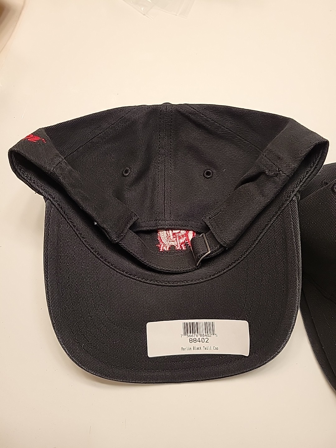 Marlin Firearms 100% Cotton Black Twill Strapback Cap Hat Embroidered