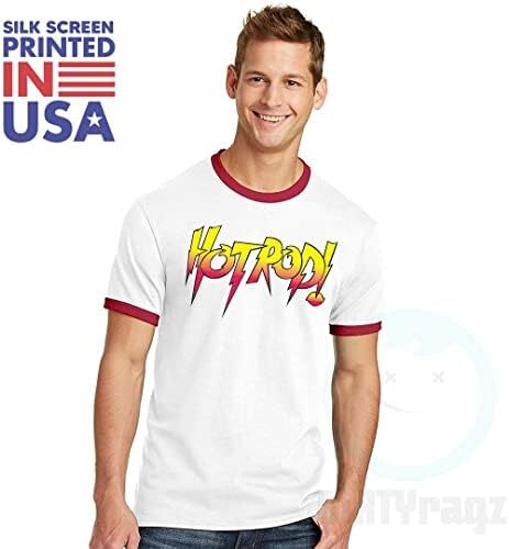 Men’s Rowdy Roddy Piper Hot Rod Wrestling White Adult T-Shirt
