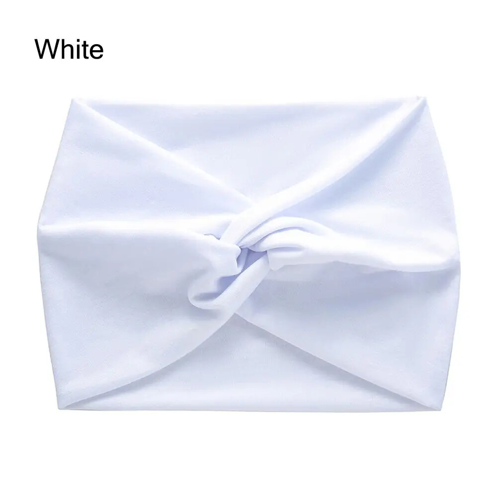 Twisted Hair Wrap Yoga Headband Stretchable Turban Hairband Fashion Solid Color