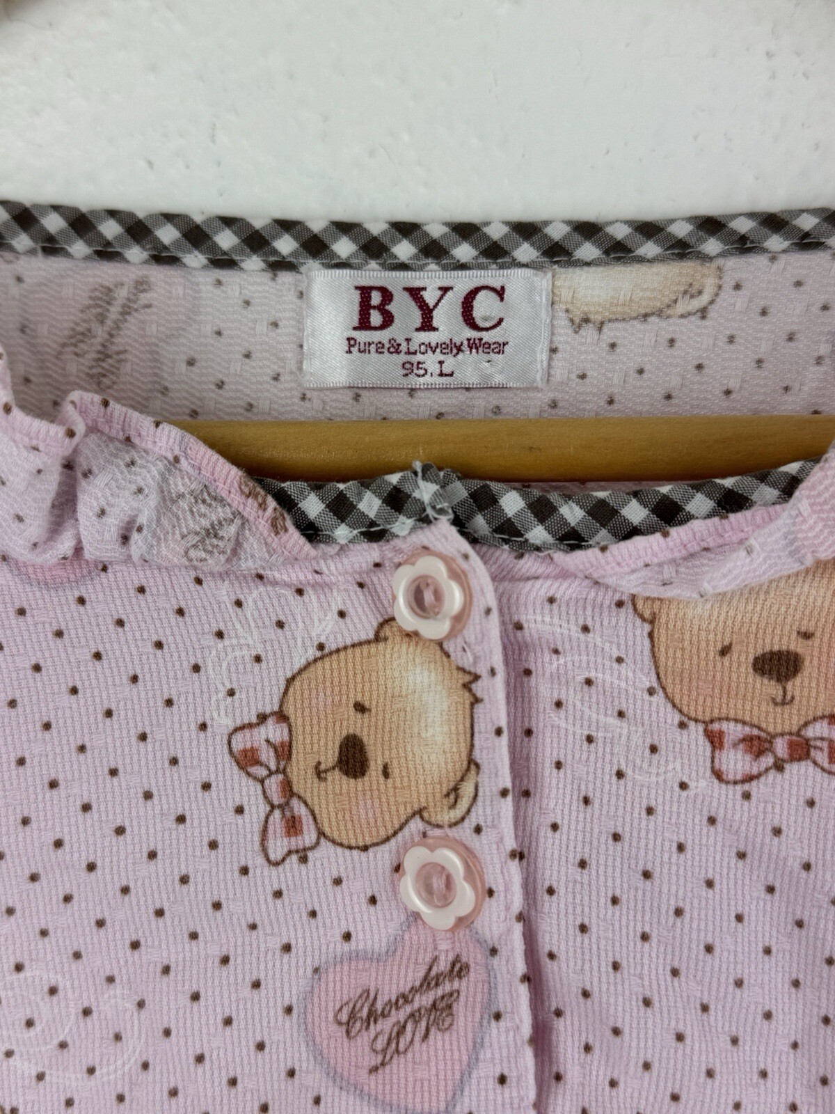 BYC Pretty & Lovely Wear Sweet Lolita Pink Teddy Bear Blouse Top Pockets