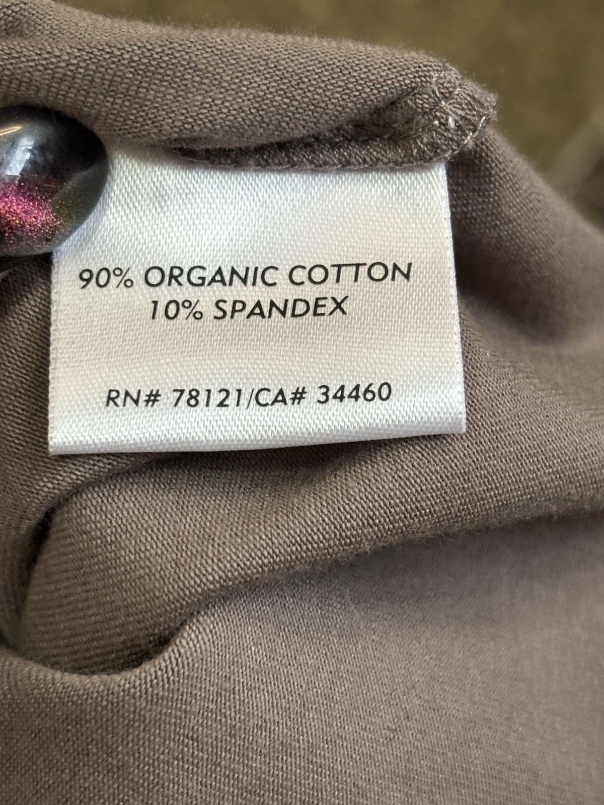 Eileen Fisher Minimalist Taupe Stretch Dress ♻️ Organic Cotton | Small