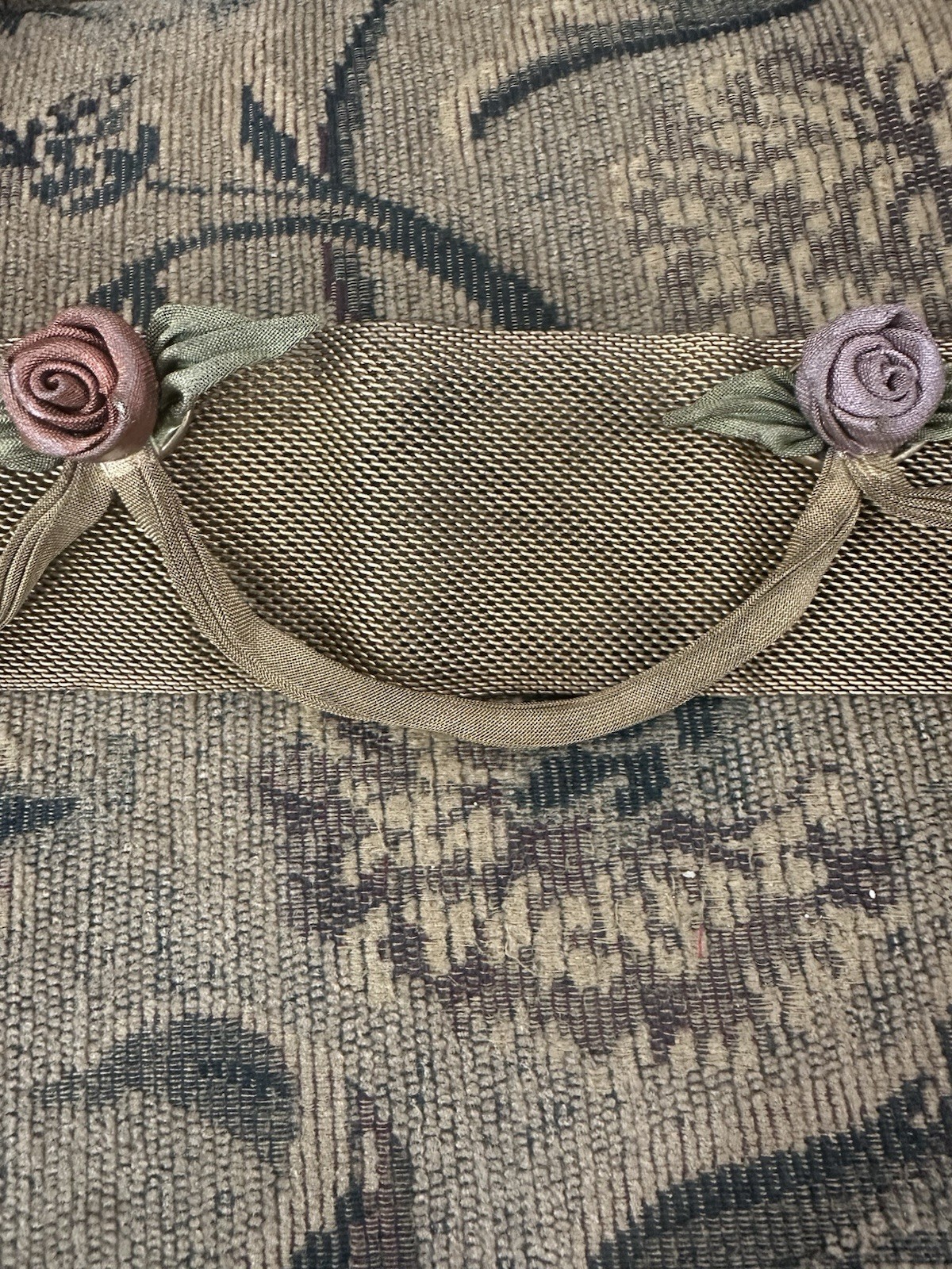 Antique Victorian Ornate Rosette Brass Belt 31”