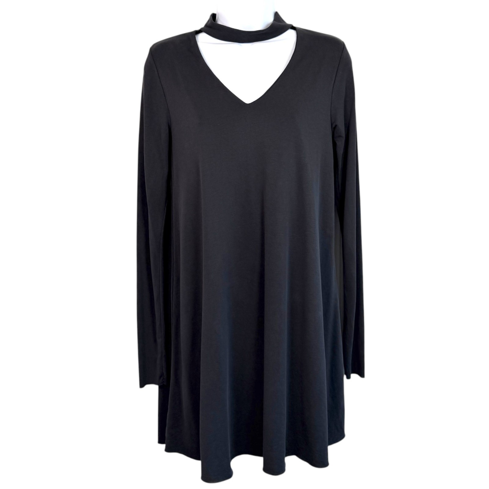 Standard People’s Project LA Choker Swing Mini Knit Dress Sz S Black Minimalist