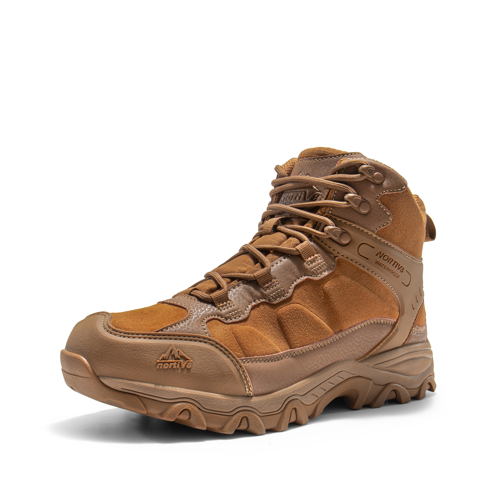 NORTIV 8 Men’s Waterproof Hiking Boots Outdoor Trekking Lightweight Hiking Shoes