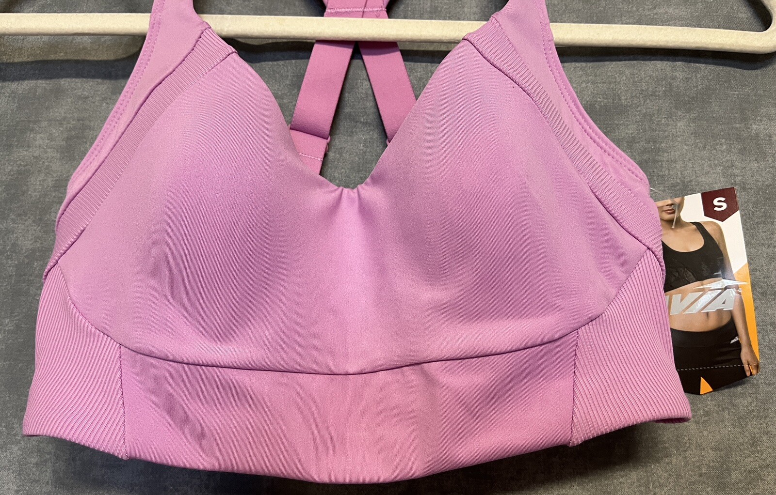NEW size small Avia molded sports bra racerback orchid S