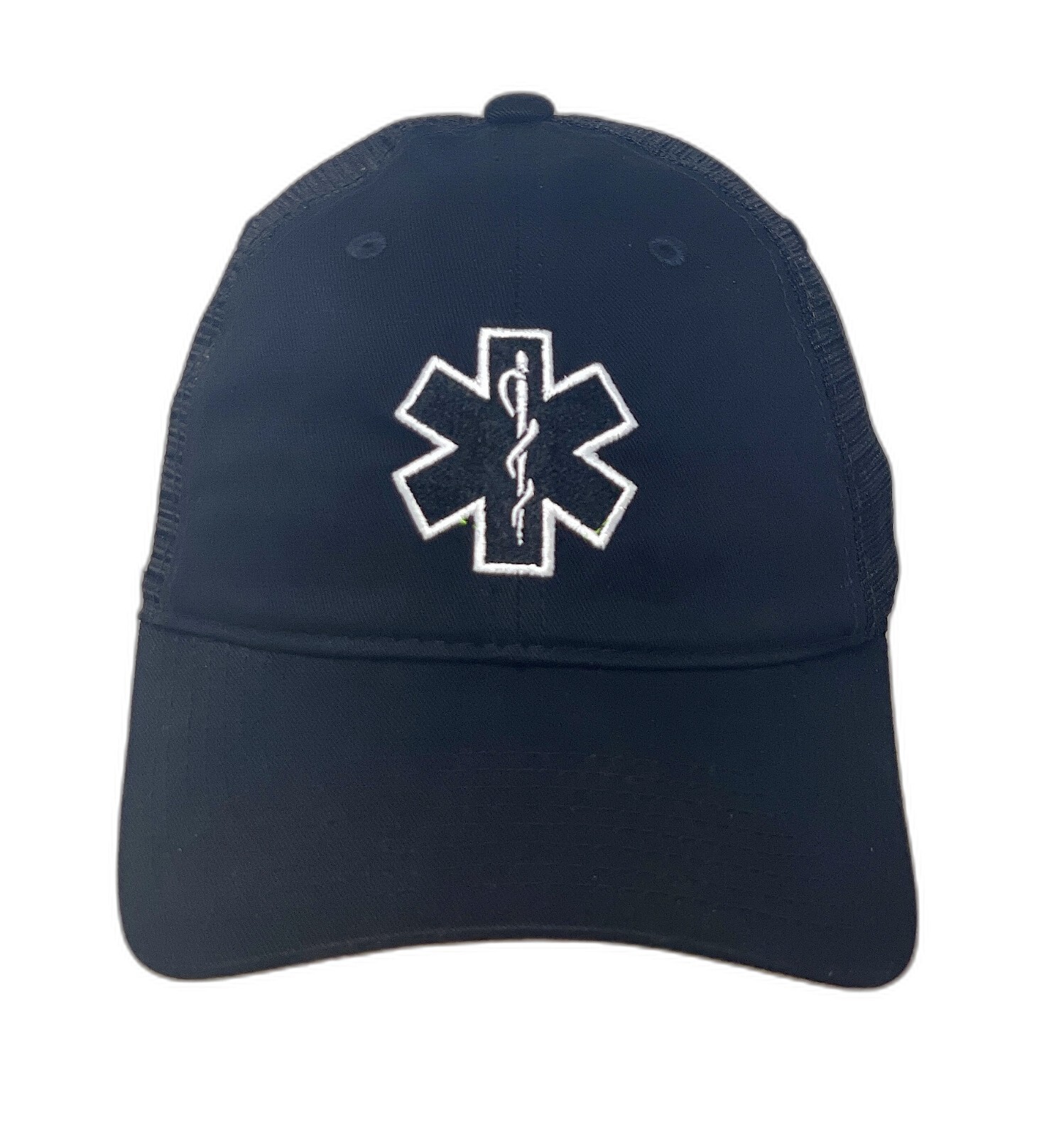 Emergency Medical Technician EMT Cross EMS Paramedic Polo Mesh Trucker Cap Hat