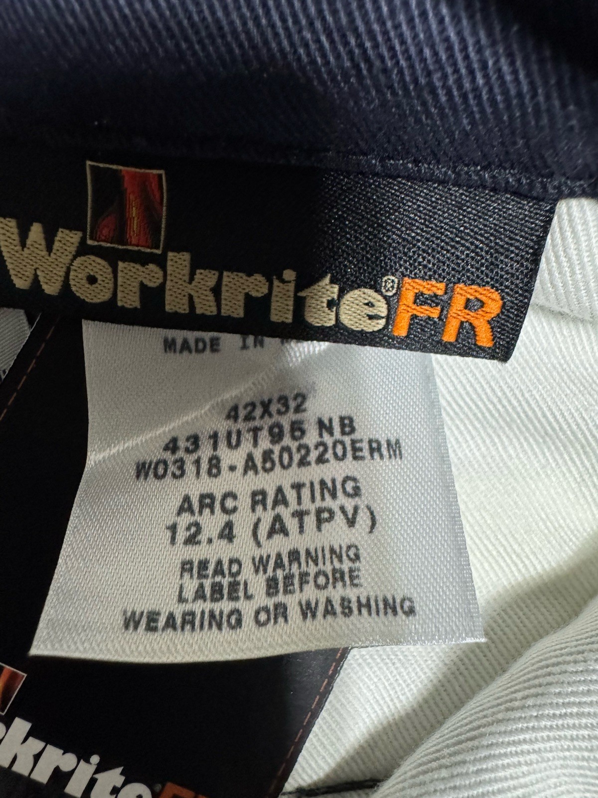 NEW (See Description) Workrite FR #2112 Blue Pants – SIze 42×32 -UltraSoft Cat 2