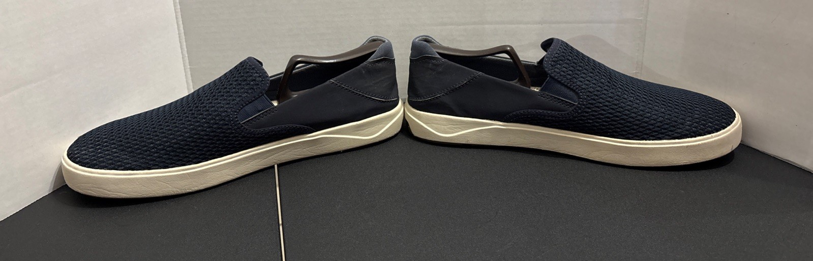 OLUKAI Lae’ahi Mens 9.5 Navy Blue Slip- On Casual Mesh Sneaker Shoe