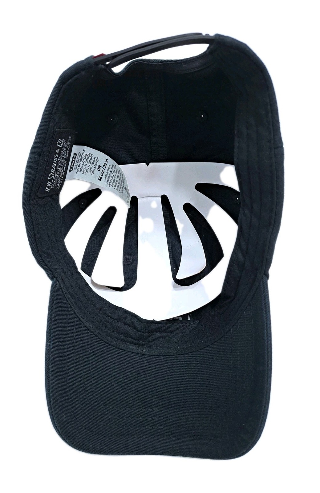 Levis Hat Cap Black Strapback Basic Plain Cotton Dad Cotton