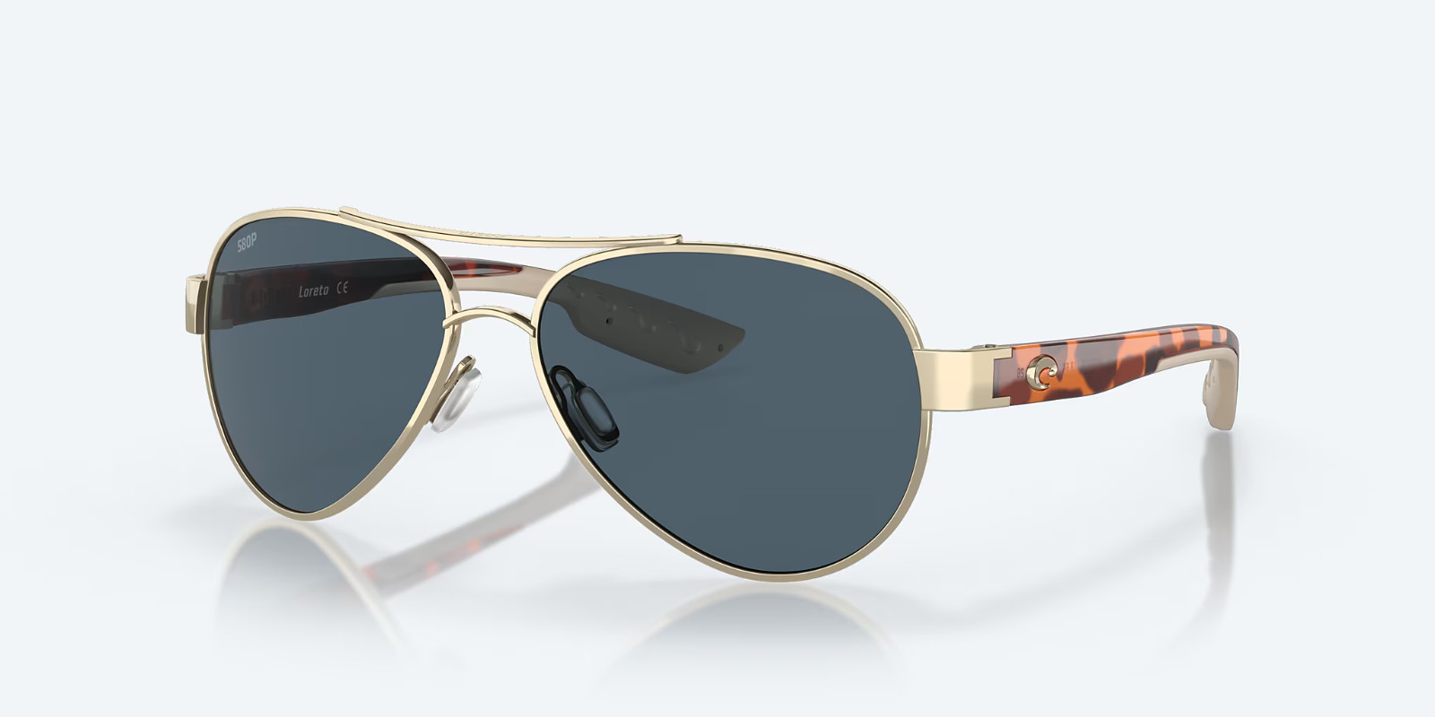 Costa Del Mar Sunglasses Loreto Rose Gold / Gray POLARIZED Plastic 580P Lens