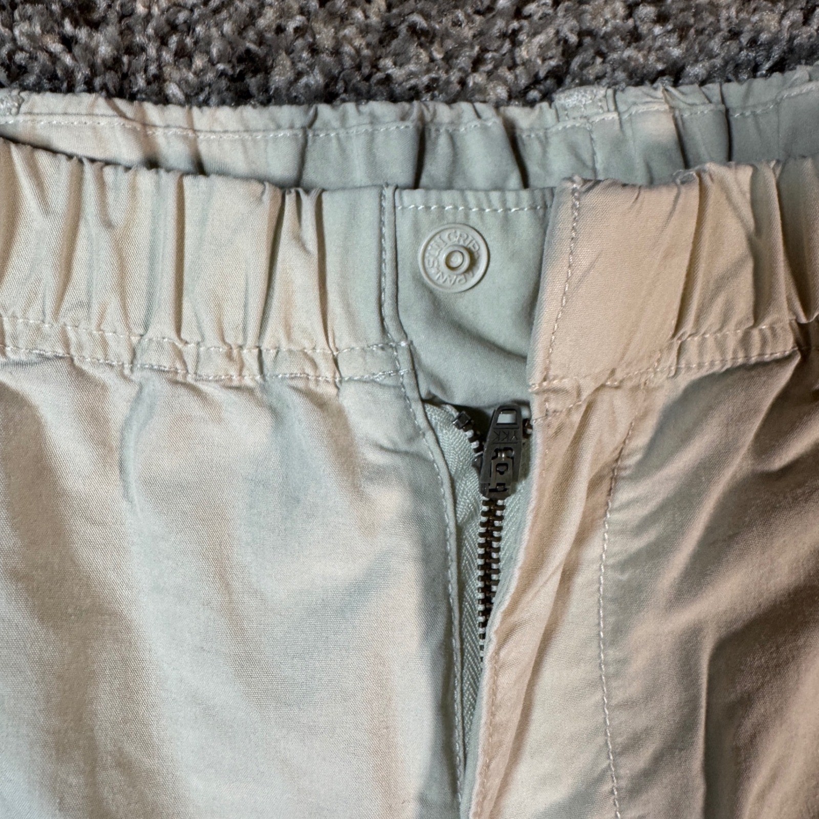 Uniqlo Mens Large Cargo Utility Pants Beige Cotton