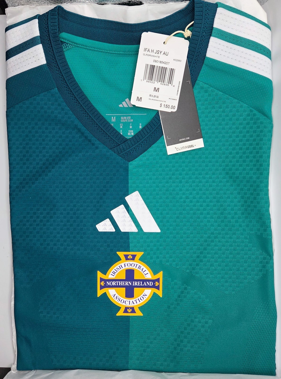 Authentic adidas Green Northern Ireland 2026 Home Jersey size Medium M – NWT