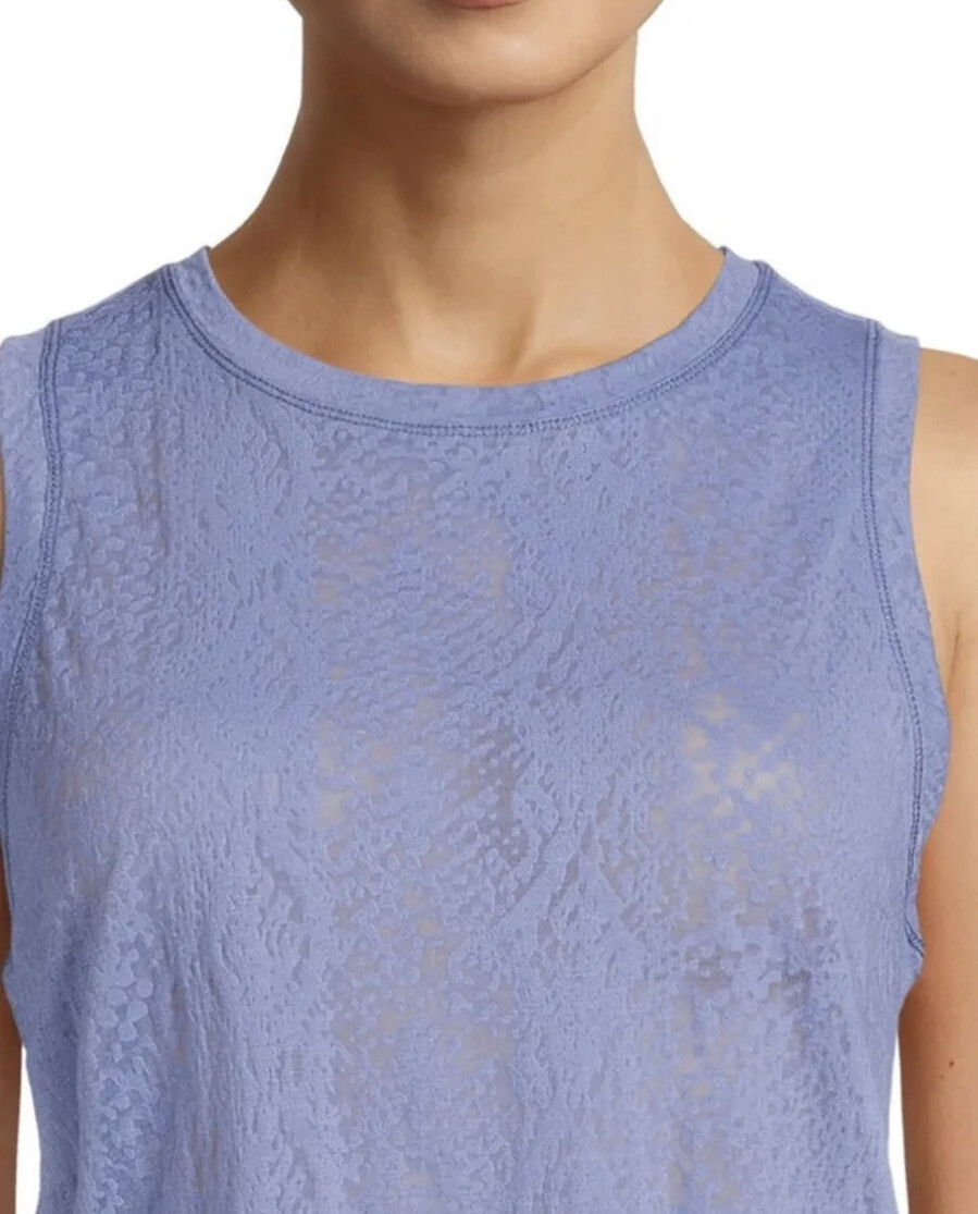 Avia Women’s Blue Peri Burn out Tank Top Size Small