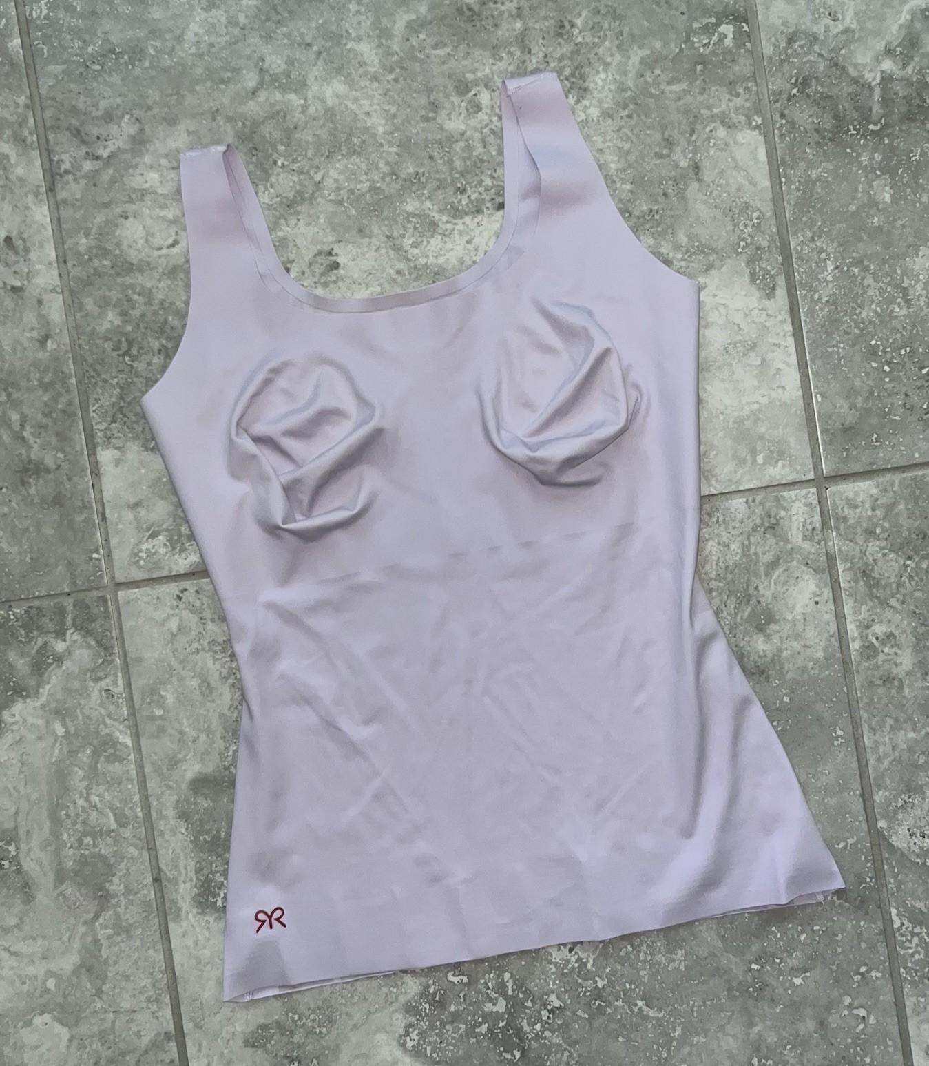 Ruby Ribbon Sleek Shape Tank Top Nylon Slimming Cami Lovely Lavender NEW 38