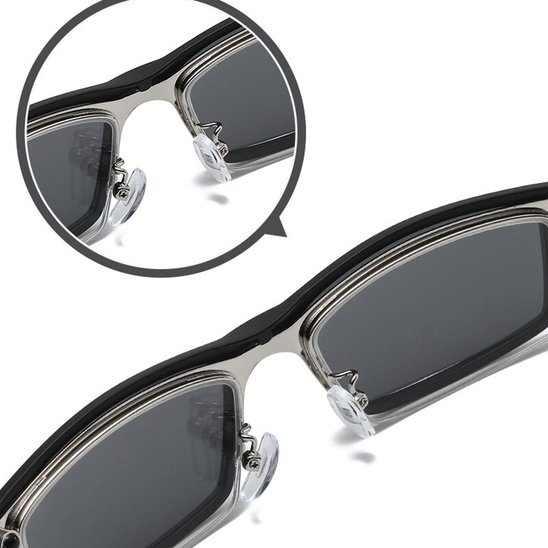 5pcs Clip-on Sunglasses Metal Eyeglass Frame Men Magnetic Polarized Glasses