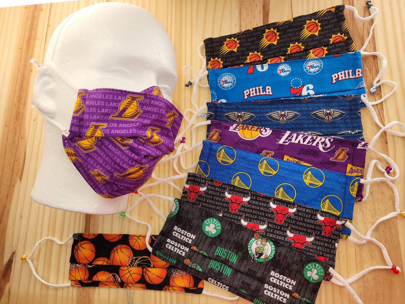 Basketball Face Mask | 100% Cotton | Adjustable | Machine Washable-Dryable