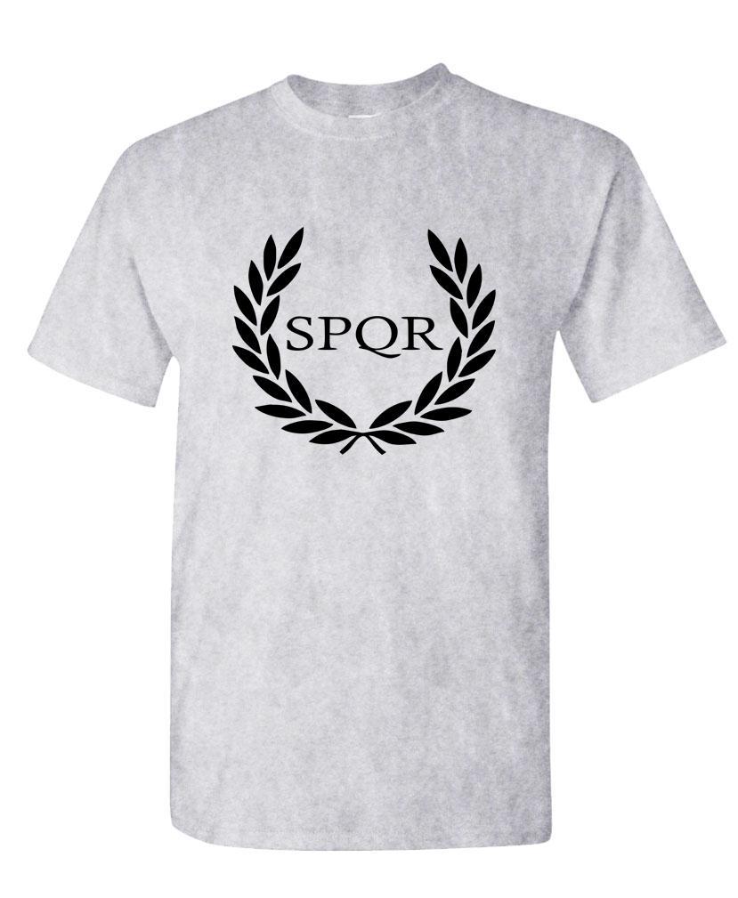 SPQR roman eagle empire caesar wreath oak – Mens Cotton T-Shirt