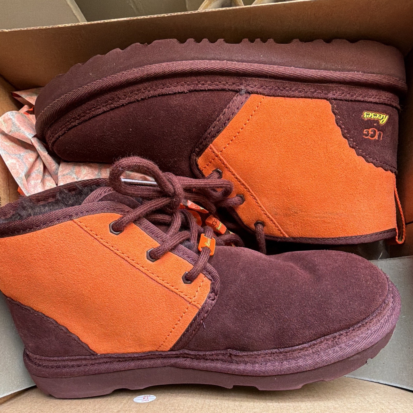 UGG Neumel Mashup Chukka Women’s Lace-Up Suede Shearling Lined Boots 8