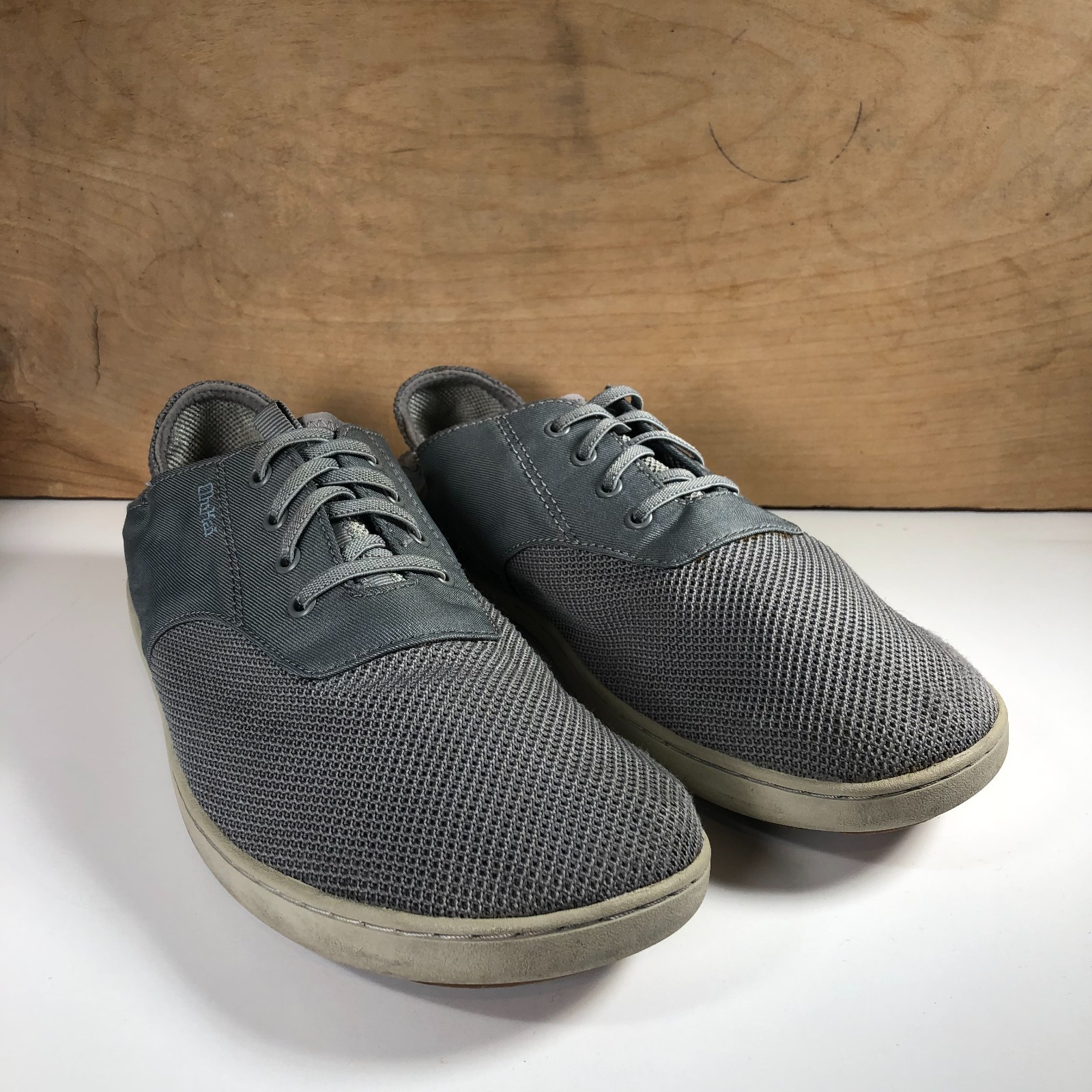 OluKai Nohea Moku Mesh Sharkskin Gray Slip On Shoes Men’s Size 10.5