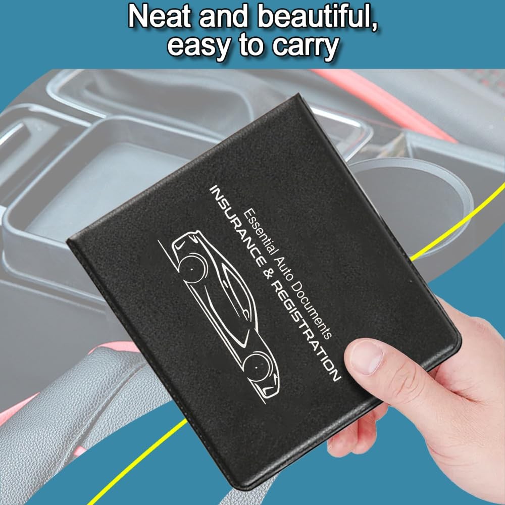WINUERK 2PCS Car Registration and Insurance Card Holder, 10.6”×4.8” Essenti…