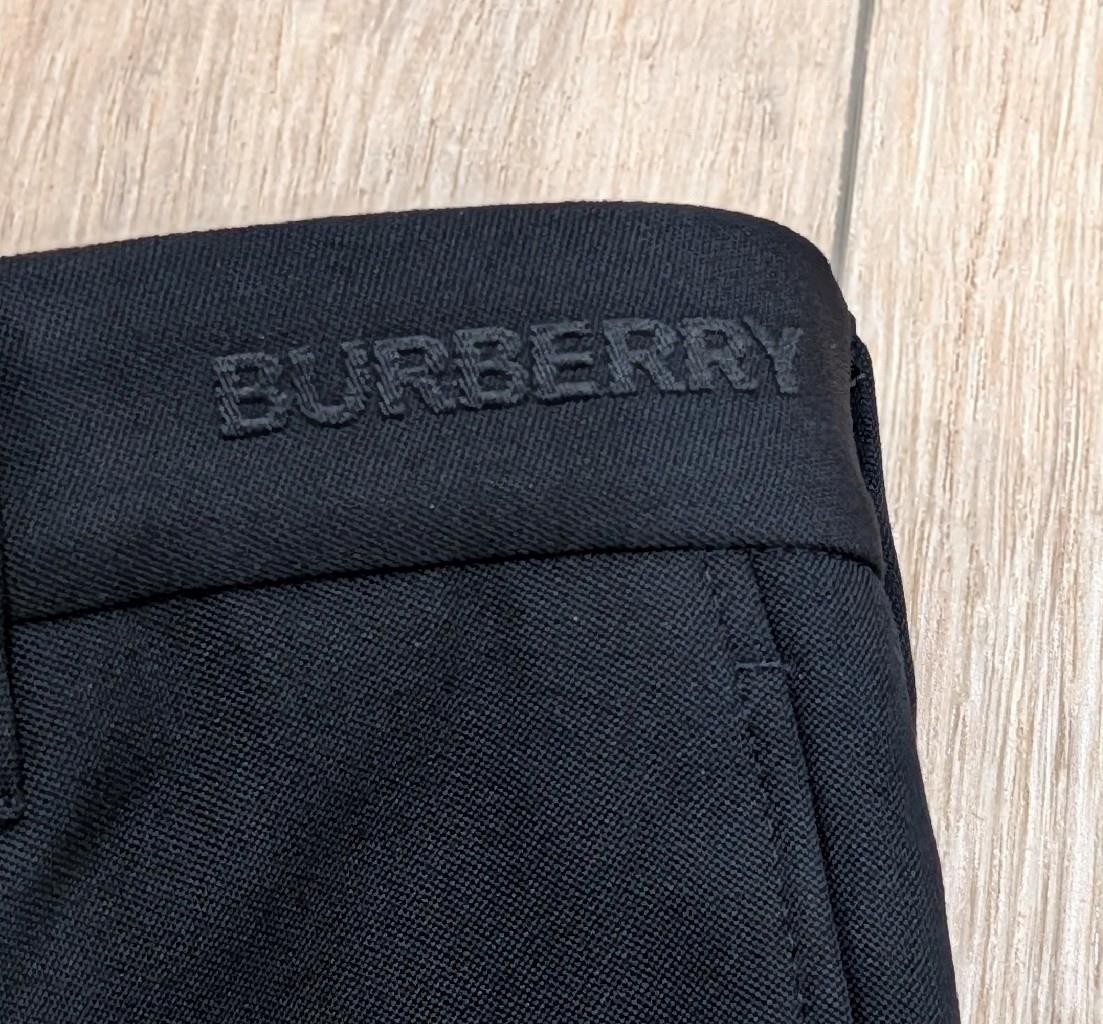 $1050 Mens Burberry “Springwood” Two-Tone Tapered Trousers Pants Black 50 US 34