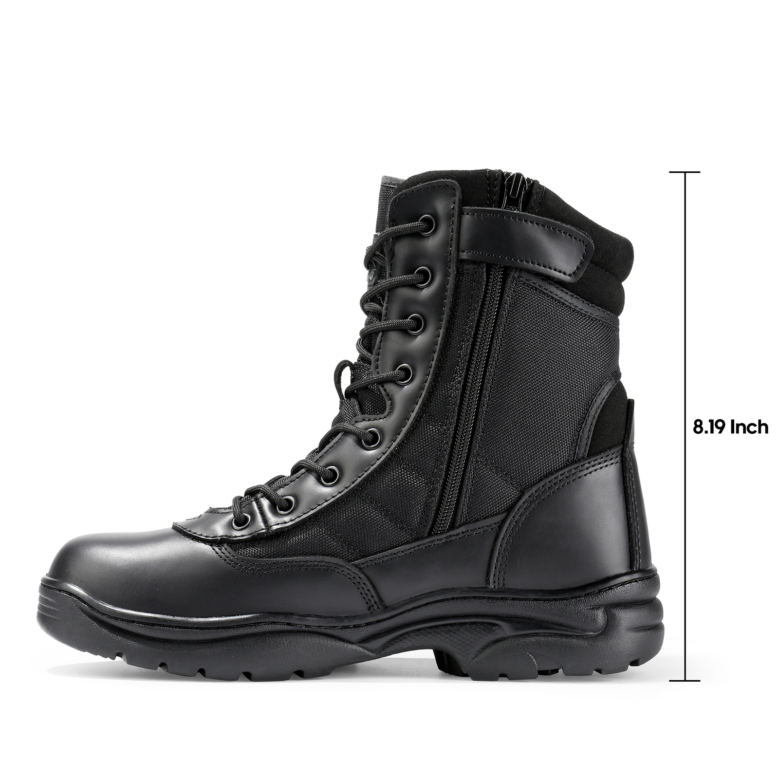 NORTIV 8 Men’s Military Tactical Work Boots Leather Motorcycle Combat Hiking