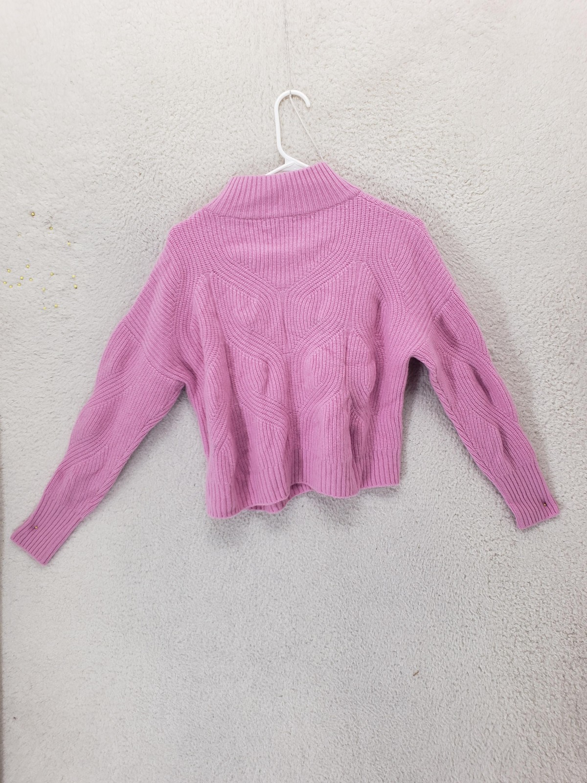 N Peal Sweater Womens Medium Pink Organic Cashmere Textured Knit Pullover Jumper