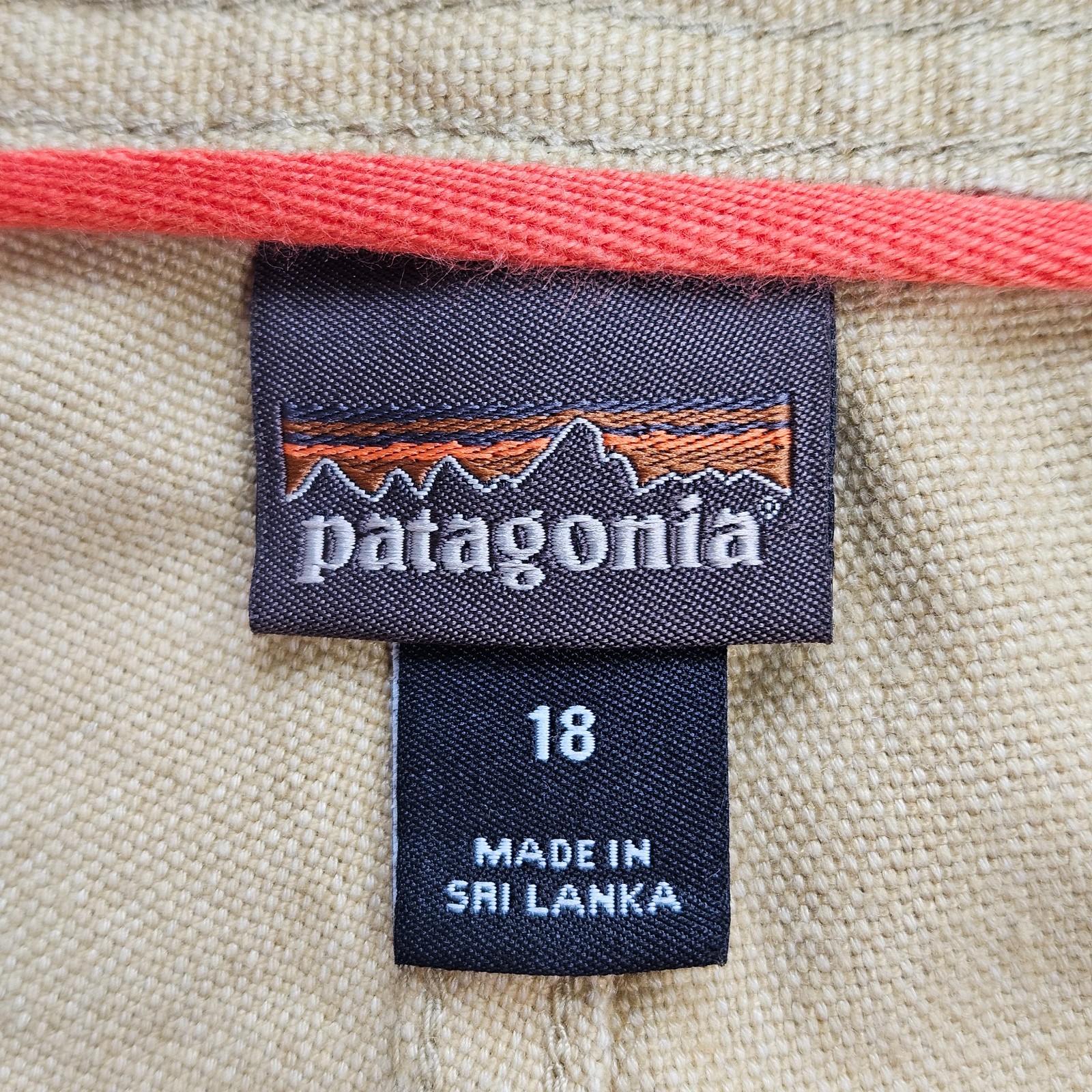 Patagonia All Seasons Hemp Canvas Double Knee Pants Women 18 Tan Workwear