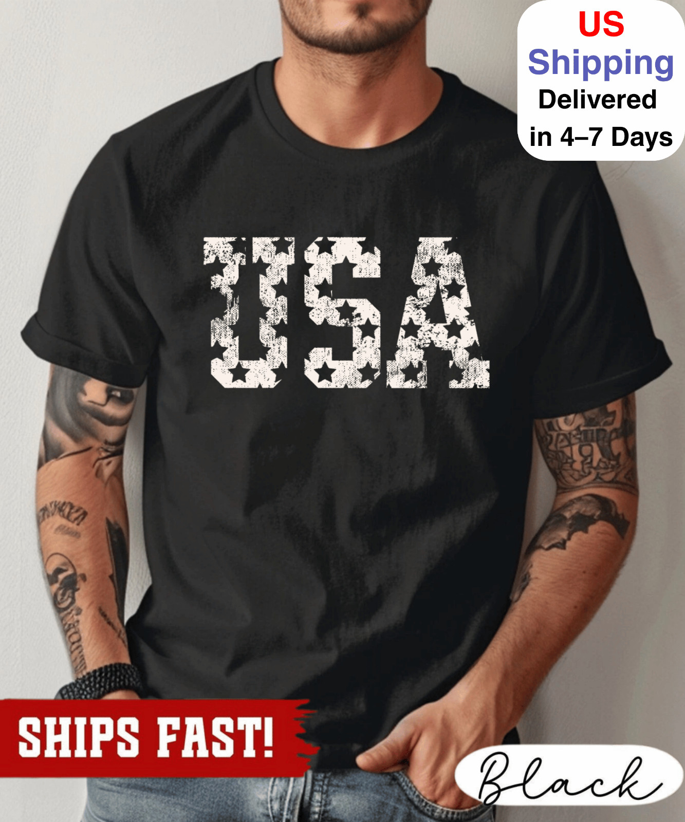 Retro USA Shirt, 4th of July Shirt, Usa T-Shirt, Big USA Tshirt, USA Shirt, Usa