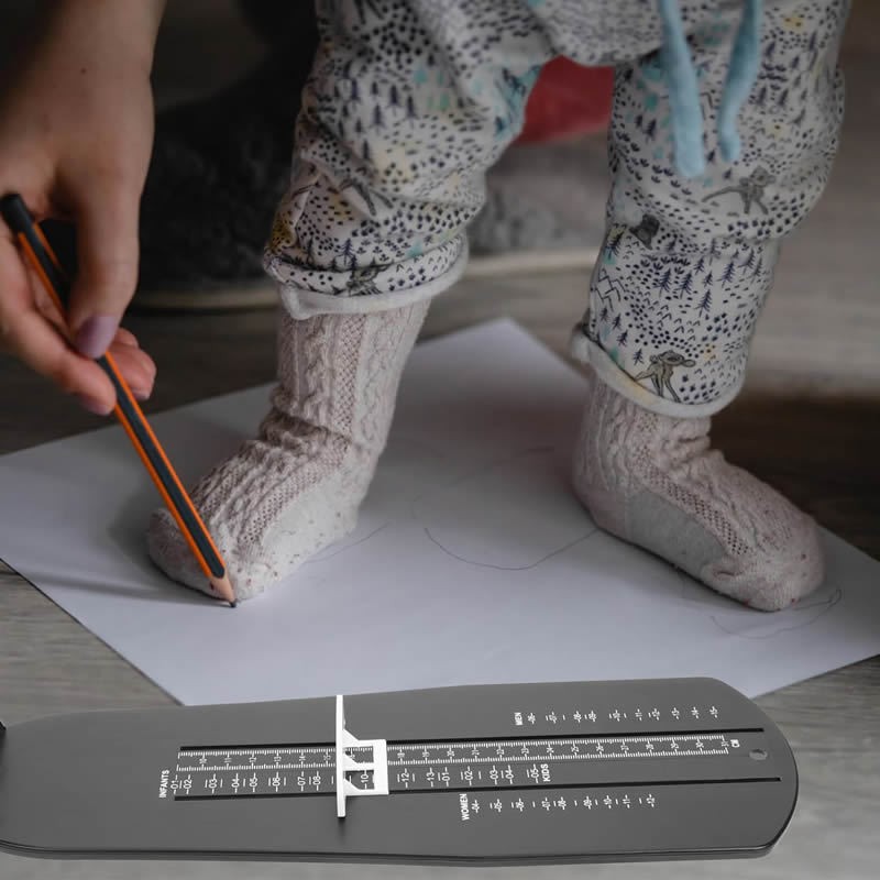 US Shoe Size Foot Measuring Gauge for Adults & Kids, Home Foot Measurement Tool