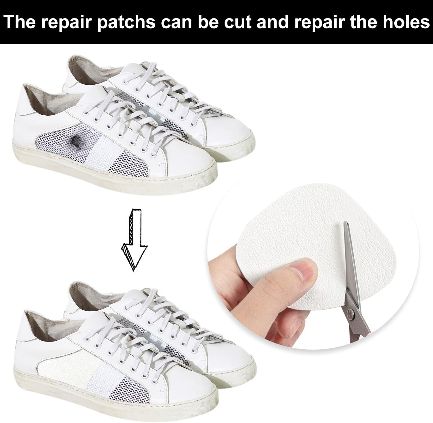Shoe Heel Repair, 4 Pairs Self-adhesive Inside Shoe Patches Kit For Repair Holes