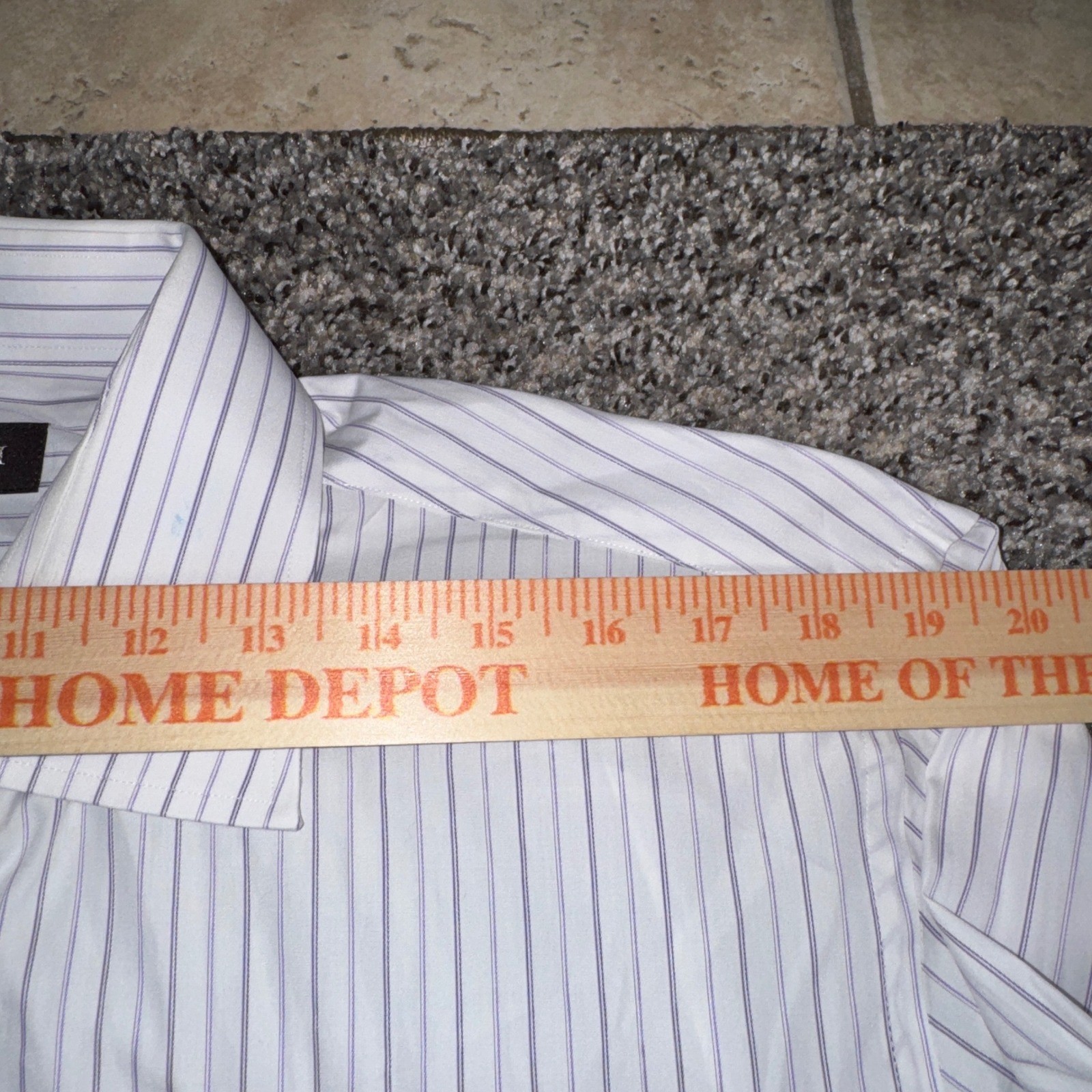 Canali Mens Dress Shirt Size 43 17 White Purple Striped Cotton French Cuff