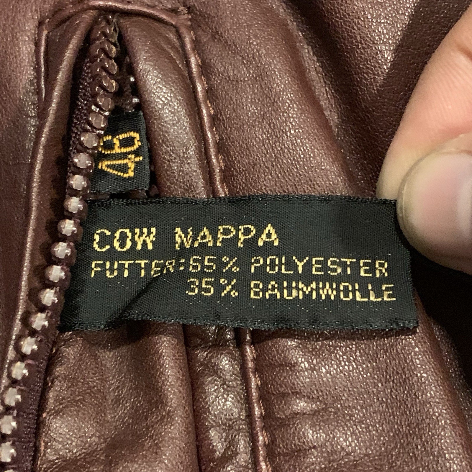 VITAGE 80s-90s REVERSIBLE COW NAPPA LEATHER MOTORCYCLE JACKET SIZE 46 FIT MEDI