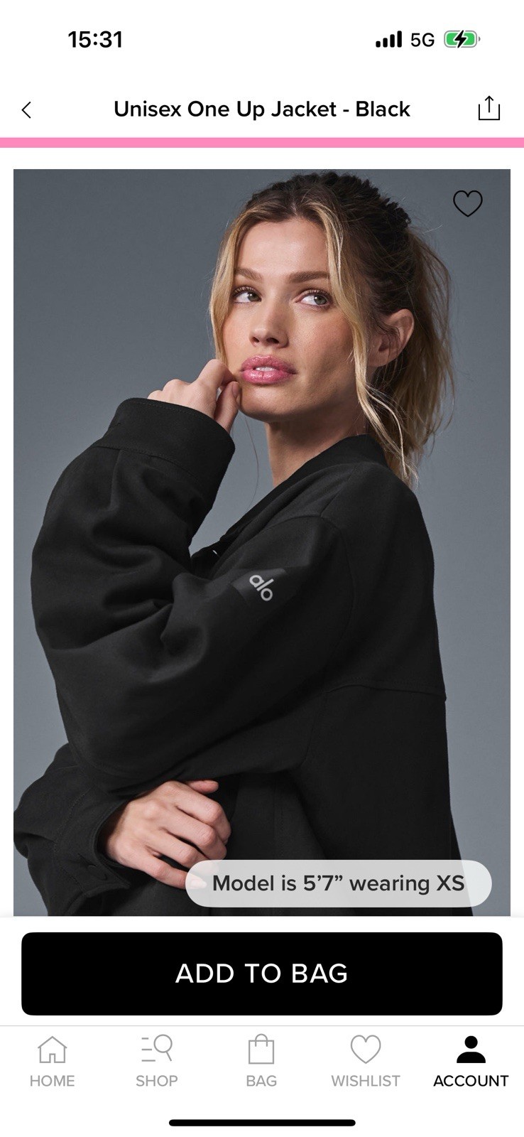 Alo Yoga Authentic Unisex one Up Jacket