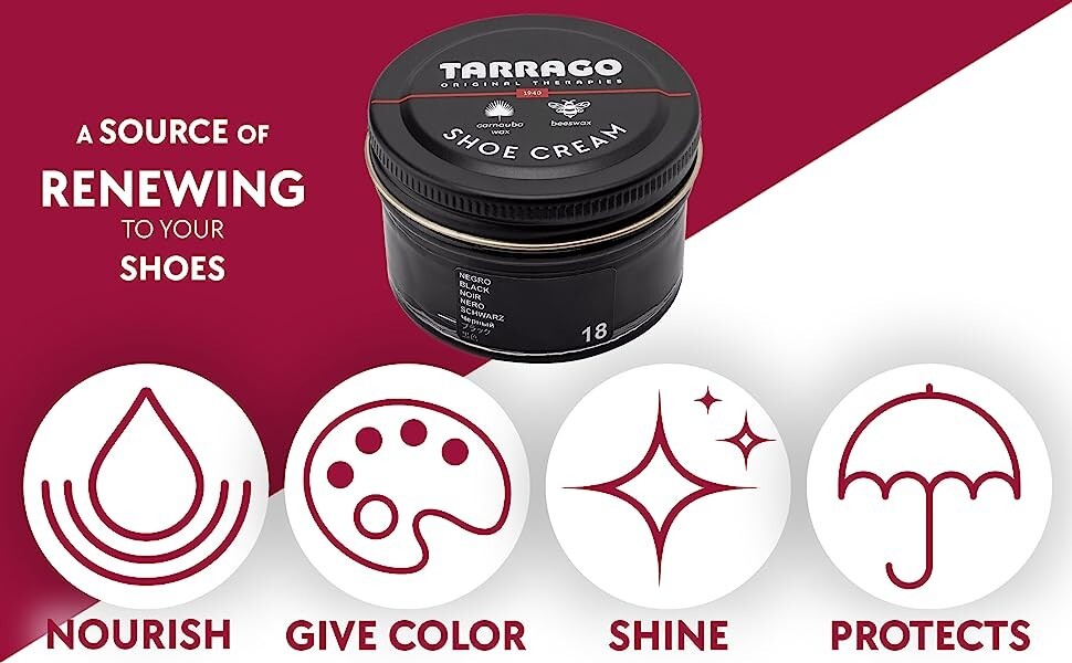 Tarrago Shoe Synthetic Leather Boot Purse jacket Cream Jar 50ml – Neutral #00
