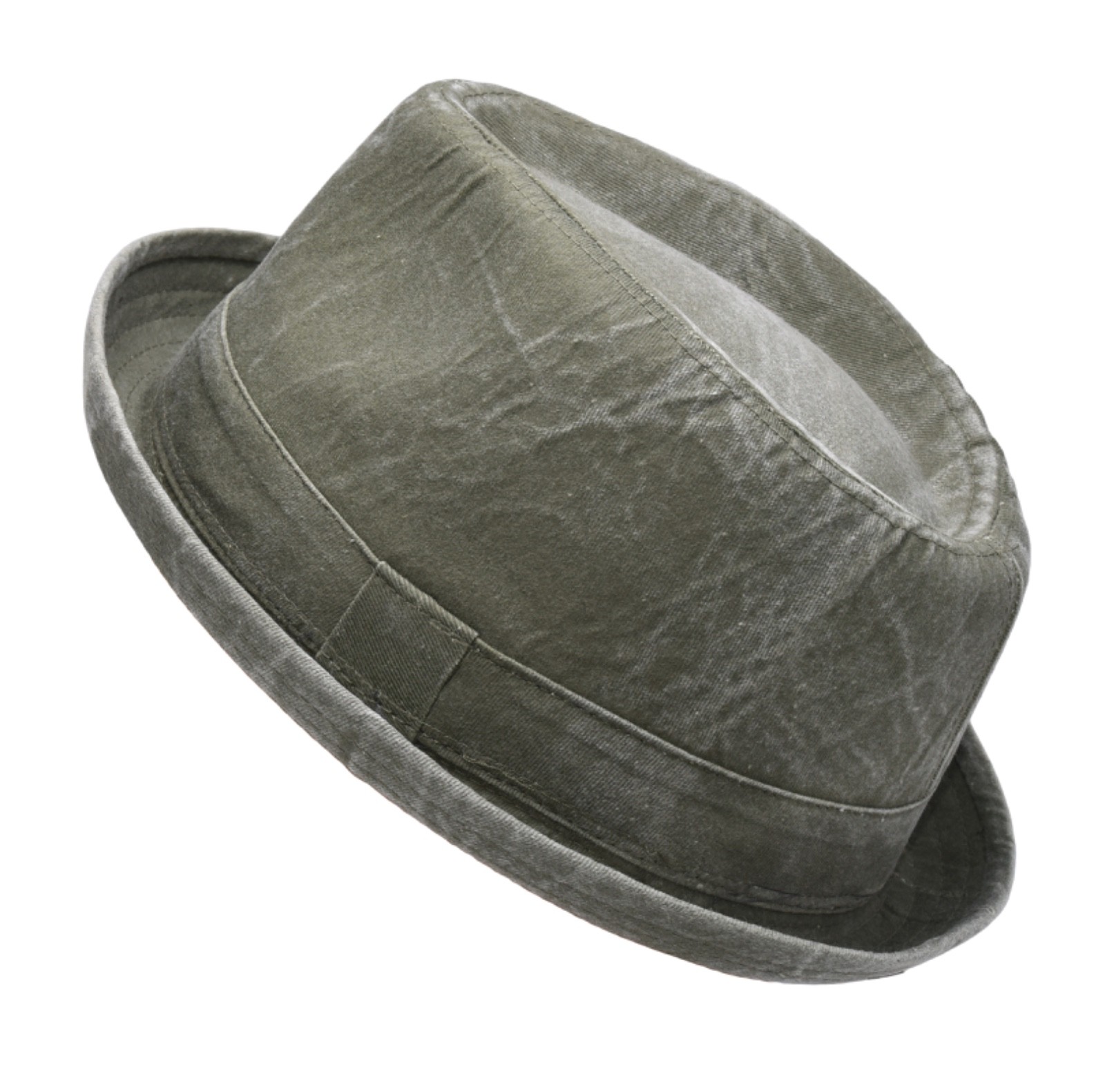 Light Weight Washed Cotton Fedora hat Porkpie Summer Trilby Cuban Beach Sun Cap