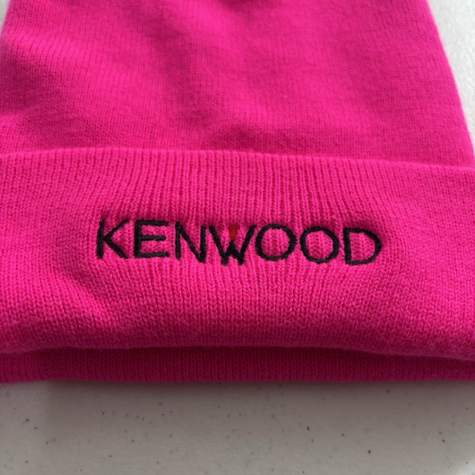 Kenwood Home Car Audio Neon Pink Beanie Winter Hat Port Authority Embroidered