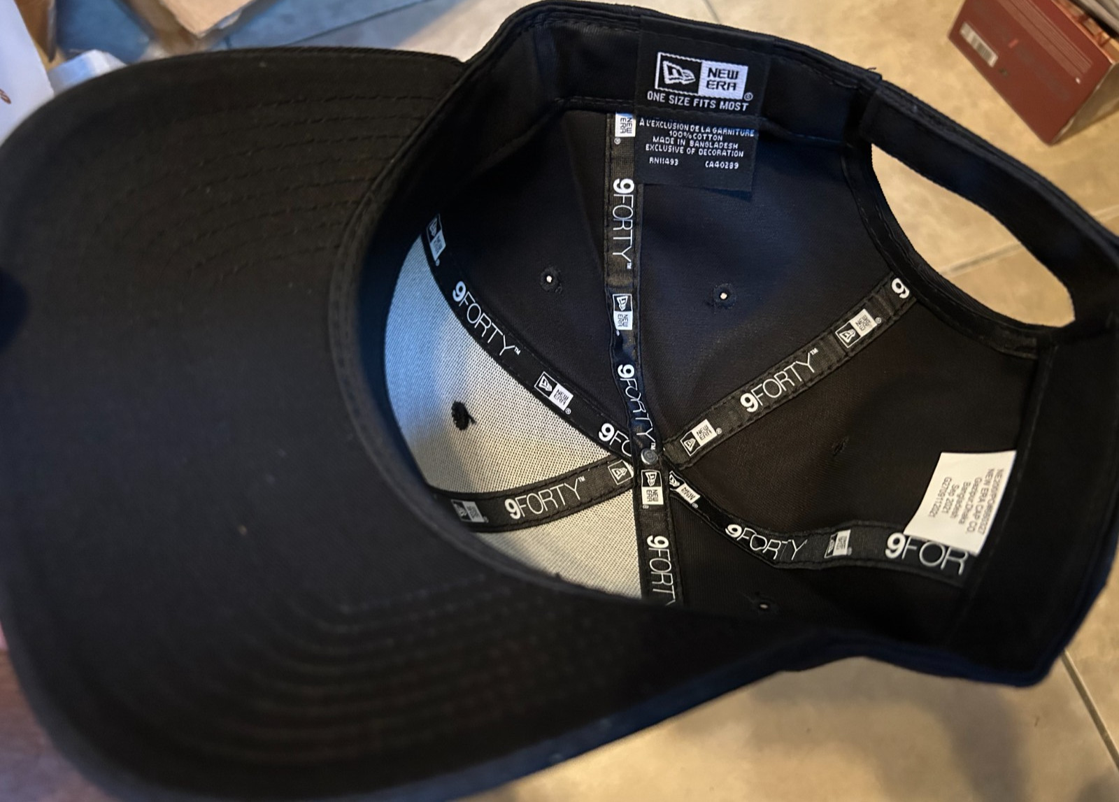 New Era 9forty Plain Blank Golf Hat Cap Adjustable Strap back Black One Size NEW