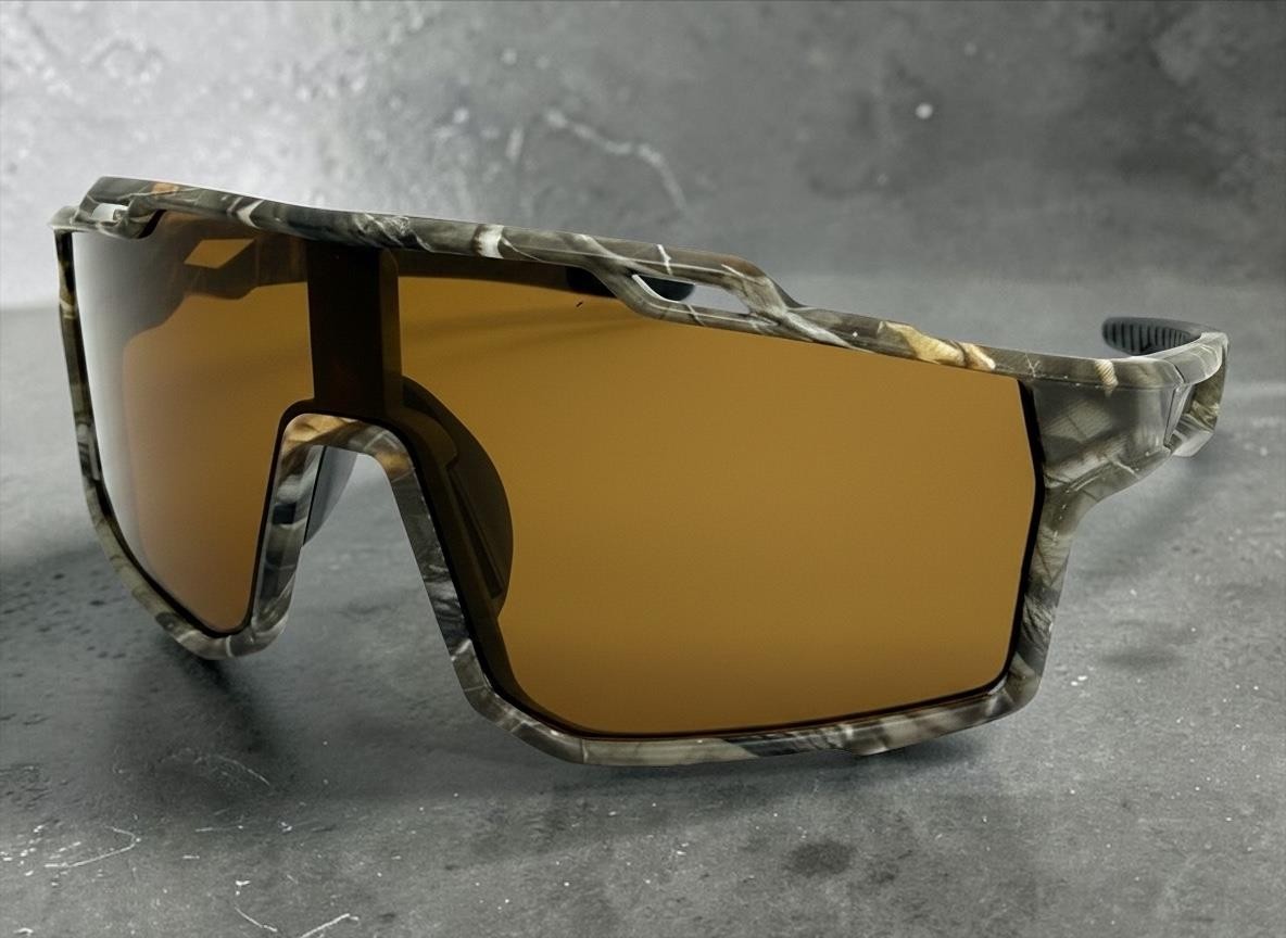 Sporty Military Tactical Fishing Hunting Wrap SUN GLASSES Large Camouflage Frame