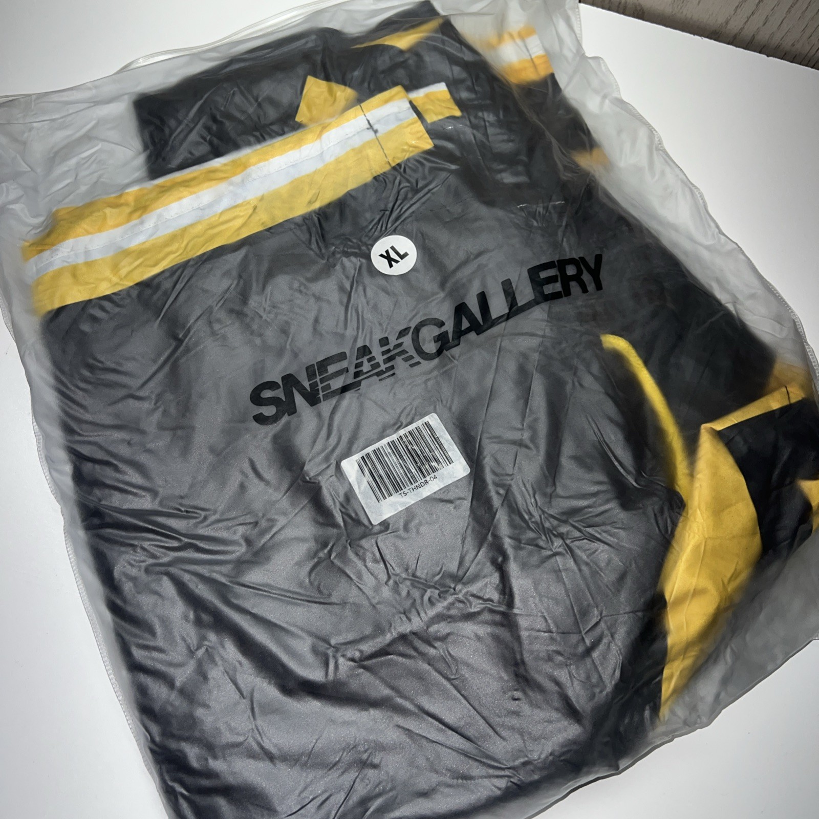 Sneak Gallery “Goat” Windbreaker/Short Set Size XL NWT Black Yellow White