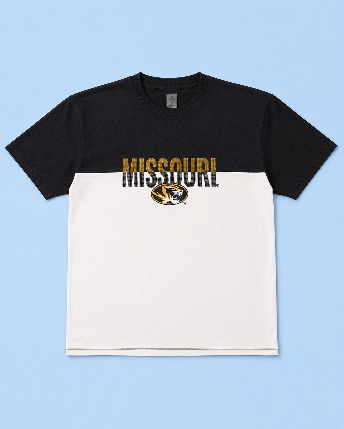 Gameday Culture Missouri Tigers T Shirt Womens L Black White Mizzou NWT