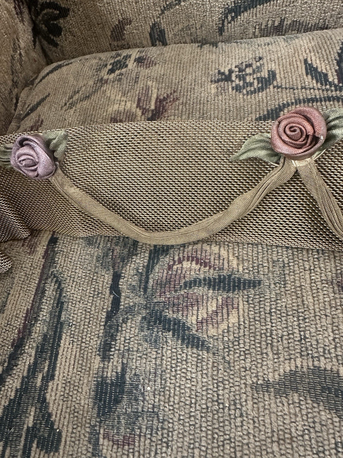 Antique Victorian Ornate Rosette Brass Belt 31”