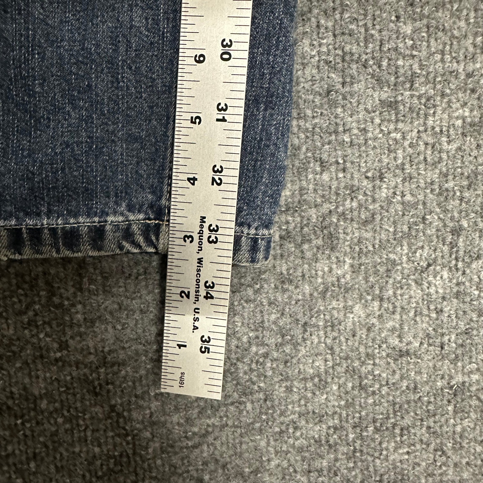 Arizona Carpenter Jeans Mens Size 28×32 Blue Loose Fit Wide Leg Denim Workwear