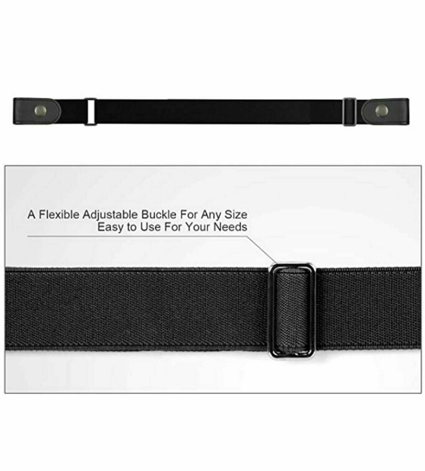 Men Women Buckle-free Elastic Invisible Waist Belt for Jeans No Bulge Hassle