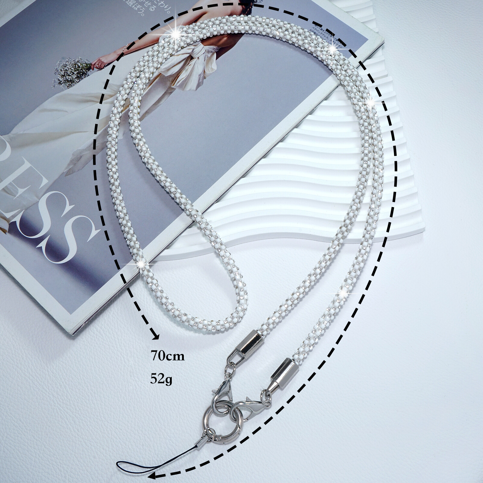 Adjustable Durable Multi-Color Stylish Rhinestone Phone Lanyard For Men Women