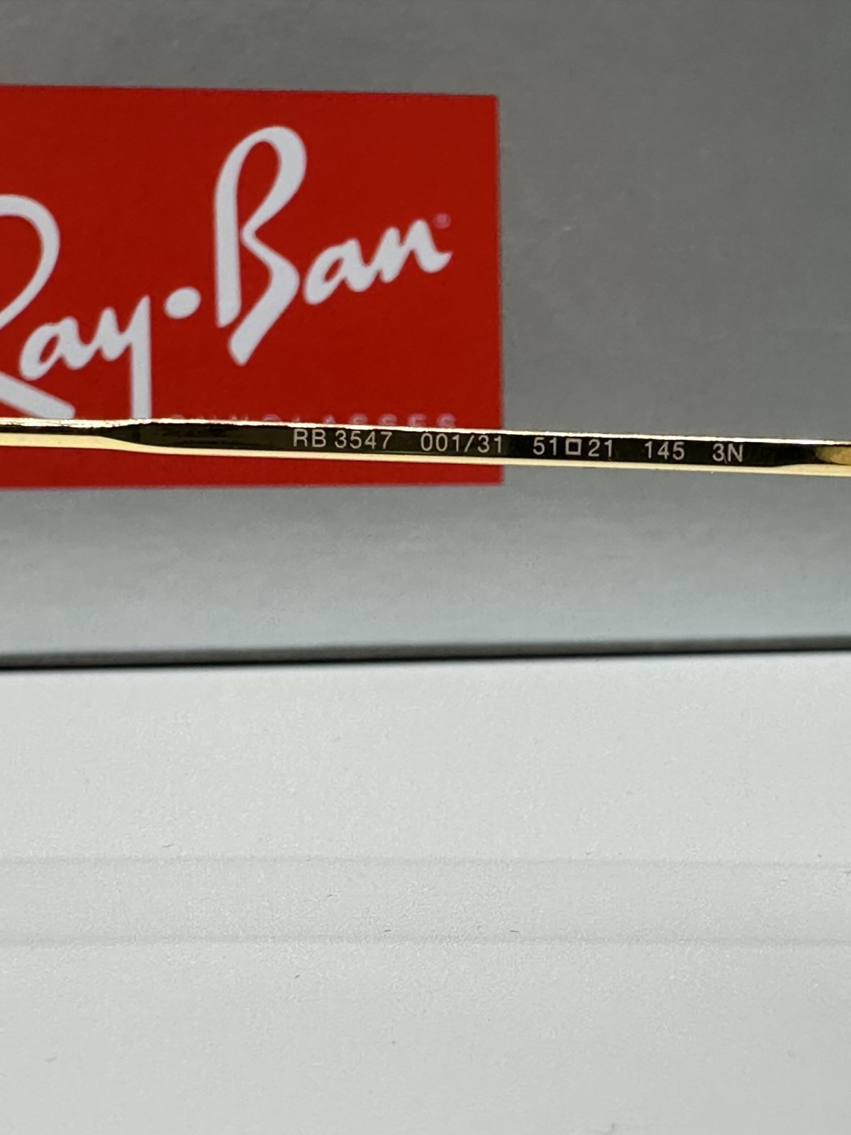 Ray Ban Sunglasses OVAL RB3547 001/31 Gold Frame /Green G-15 Lens 54MM