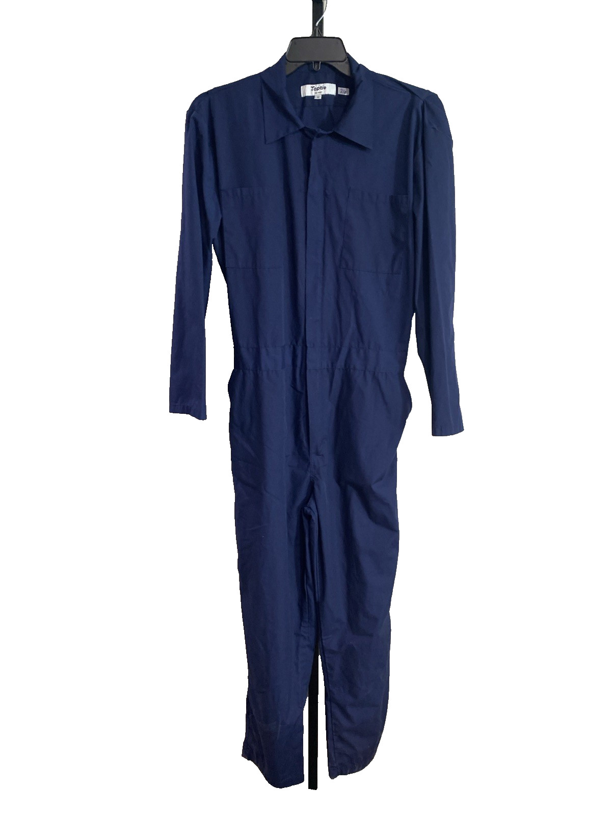 Toptie mens coveralls uniform suit NAVY mechanic work pants shirt LARGE EUC A4