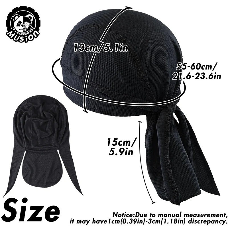 Motorcycle Wrap Biker Du Do Black Bandana Paisley Doo Rag Head Skull Cap Durag