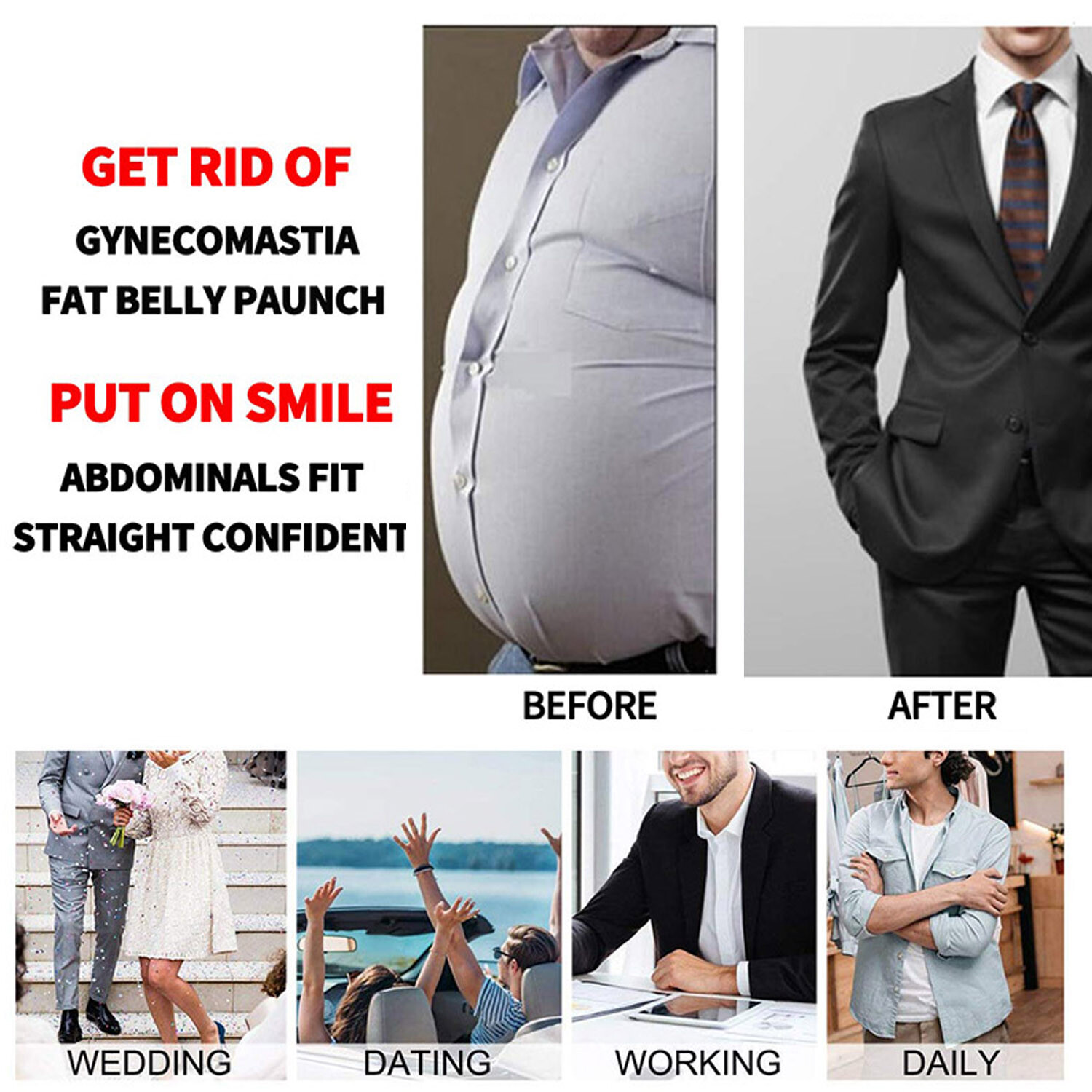 2/1PCS Mens Body Shaper Slimming Tummy Vest Compression Shirt Tank Top Shapewear