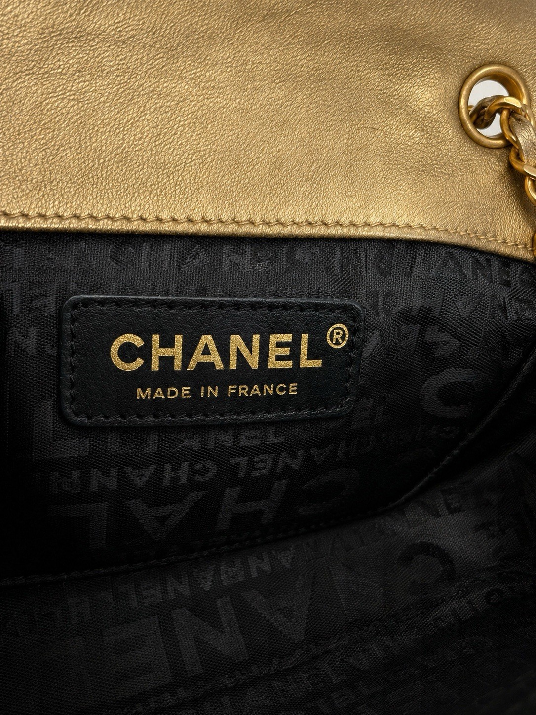 Vintage Chanel Extra Mini Satin Flap Bag Black Gold Chain Crossbody Rare